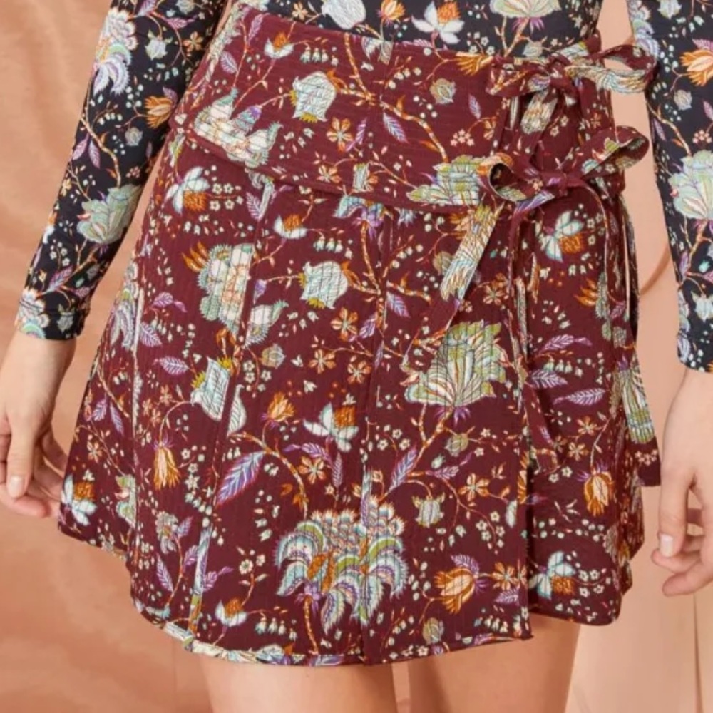 NWT Ulla Johnson Burgundy Dimi Skirt